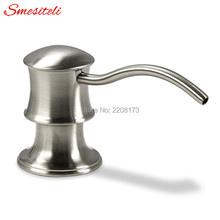 High Quality 100% Solid Brass 5 Yr Warranty 360 Swivel Kitchen Sink Soap Dispenser With Copper Pump In Brushed Nickel Sturdy 2024 - buy cheap