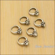 120 pcs Vintage Charms Ring Pendant Antique silver Fit Bracelets Necklace DIY Metal Jewelry Making 2024 - buy cheap