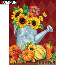 Homfun 5d diy pintura diamante quadrado completo/broca redonda "flower & fruit" bordado ponto cruz presente decoração para casa a08126 2024 - compre barato