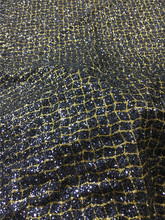 Dark blue mixed gold edge with glued glitter fashion H-61 african glitter lace fabric for party dress 5yard/lot  for wedding 2024 - buy cheap