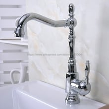 Bathroom Faucet Polished Chrome Single Handle Hot & Cold Water Mixer Taps Wash Basin Bathroom Deck Mounted Faucet Nnf923 2024 - buy cheap