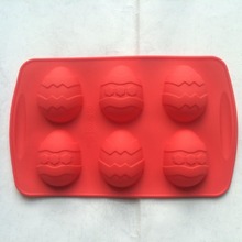 6 células 3d ovos de páscoa de tamanho médio, forma de silicone antiaderente para bolo de chocolate, ovos e doces 2024 - compre barato