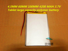 New 4560100 3.7v 4200mah tablet battery Polymer battery 3.7V elf  U25GT ,  7 Inch / DVD polymer battery 2024 - buy cheap