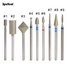 SpeTool 2 Pcs Diamond Nail Drill Bit 9 Shapes Available Rotary Burr Electric Manicure Accessory Nail Art Salon Tool Pedicure 2024 - buy cheap