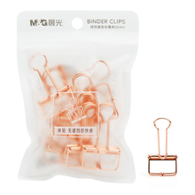 M&G 10Pcs Creative Rose Gold Color Metal Binder Clip Cute Kawaii Binding Clips For Office School Supplies Paper Clip Stationery 2024 - buy cheap