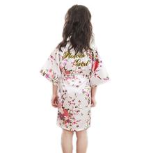 BZEL-Kimono Floral de satén para niñas, ropa de dormir para vestido de boda, albornoz, ropa para el hogar, venta al por mayor 2024 - compra barato
