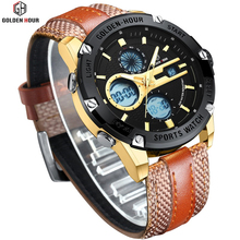 GOLDENHOUR New Waterproof Analog Quartz Watches Mens Chronograph Multifunction Fashion Casual Sport Watch Men Relogio Masculino 2024 - buy cheap