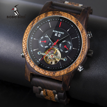 BOBO BIRD Automatic Mechanical Watch Men Wooden Luxury Women Watches with Calendar Display Multifuctions relogio masculino 2024 - buy cheap