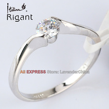 A1-r020 Italina Rigant Мода Обручение обручальное кольцо CZ 18kgp Jewelry Размеры 5.5-9 2024 - купить недорого