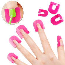 Manicure Finger Nail Art Case simple Design Tips Cover Polish Shield Plastic Protector mold Tool Leak-proof nail polish template 2024 - buy cheap