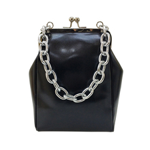 Fashion design silver chain retro pu leather mini shell shape ladies handbag shoulder bag casual crossbody mini messenger bag 2024 - buy cheap
