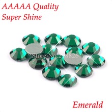 AAAAA Luxury Hotfix Rhinestone Emerald SS6 SS10 SS16 SS20 SS30 Glass Crystals Flatback Iron On Hot Fix Rhinestones 2024 - buy cheap