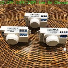 Nova chegada 12v/110v/220v 360 graus sensor de microondas interruptor de luz indução sensor de movimento pir sensor de movimento 2024 - compre barato