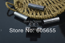 6mm Gun Metal Black Color Round Tube Magnetic Jewelry Clasps Leather cord Connectors 2024 - buy cheap