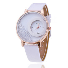 Relógio de quartzo feminino relógios de couro feminino quicksand strass pulseira relógio de pulso relógio feminino relógio de pulso femme 2024 - compre barato