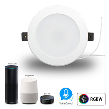 Wifi inteligente 4 Polegada downlight 10w rgbw suporte de controle de voz alexa e google casa ifttt inteligente led interruptor de luz temporizador controle 2024 - compre barato