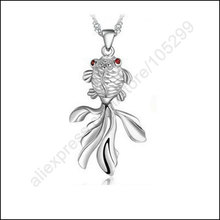 Factory Price Free Shipping 18" 925 Sterling Silver  Jewelry Fish Pendant Necklace Chains With Lobster Clasps 2024 - buy cheap