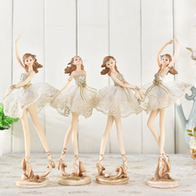 Muñecos de resina para decoración del hogar, figuritas de personaje de hada Ballet, arte y artesanías, miniaturas de jardín, Europa 2024 - compra barato