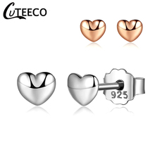CUTEECO New Small Hearts Stud Earrings for Women Copper Fits Brand Earrings Fashion Jewelry Brincos 2024 - buy cheap