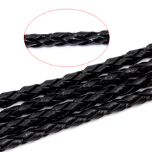 DoreenBeads-cordón trenzado de joyería de cuero, cordón negro de 3mm de diámetro, 10M (1 paquete de aproximadamente 91M) (B23189), yiwu 2024 - compra barato