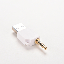 Переходник со штекера 3,5 мм на штекер USB 2,0, переходник со штекером AUX, аудио, стереоштекер для Apple, iPod 2024 - купить недорого