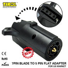 TIROL 7-контактный RV Blade для 5-ти позиционного трейлера адаптер для проводки с разъемом для вилки света для Америки T24506b 2024 - купить недорого