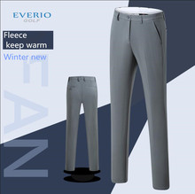 Мужские однотонные утепленные флисовые брюки EVERIO golf, теплые облегающие дышащие брюки для гольфа, одежда для мужчин на осень и зиму 2024 - купить недорого