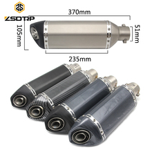 ZSDTRP Universal 51mm Motorcycle Exhaust Modified Scooter Exhaust Muffle With DB Killer for GY6 FZ6 MSX125 ATV Dirt Bike 2024 - buy cheap