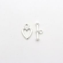 10 sets Gold Antique Silver Heart Shaped Bracelet Fastener OT Toggle Clasps For Jewelry Making Chain Diy Accessories Wholesale 2024 - buy cheap