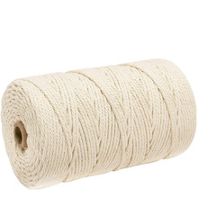 Durable 200m White Cotton Cord Natural Beige Twisted Cord Rope Craft Macrame String DIY Handmade Home Decorative Supply 3mm #BF 2024 - buy cheap