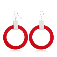 Pendientes colgantes geométricos para mujer, aretes redondos, accesorios de joyería, Oorbellen Voor Vrouwen AE351, 2018 2024 - compra barato