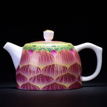 Jingdezhen Enamel Ceramic Teapot Hand-painted Flter Gold Silk Kung Fu Black Tea Jin Jun Mei Pastel Pot Tea Accessories Teaware 2024 - buy cheap