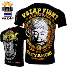 VSZAP MUAY THAI THAI fighting sport short sleeved T-shirt fovboq fitness  tiger MMA 2024 - buy cheap