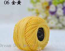 Free shipping 10 rolls  Yellow  color 9s/2 100% cotton Stitch Embroidery thread crochet  thread Hand  cross embroidery thread 2024 - buy cheap