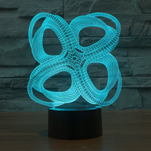 Abstract Colorful Led 3d Lamp Creative Touch Visual Customization Table Lamp For Bedroom Decorative Desk Lamp 2024 - buy cheap