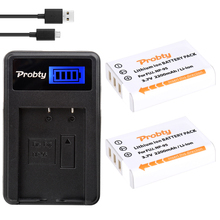 Probty-bateria + carregador usb lcd, 2 peças, para fujifilm x30, x100, x100s, x100t 2024 - compre barato