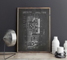 Motherboard  patent, Computer Interface Card wall art, posters,Geek decor,vintage print,blueprint,gift idea, wall Decorations 2024 - buy cheap