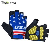 USA Cycling Gloves Half Finger Mens Women's Summer Sports Shockproof Bike Gloves GEL MTB Bicycle Gloves Guantes Ciclismo Blue 2024 - buy cheap