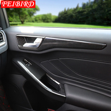 Armrest Window Glass Lift Control Button Decoration Frame Cover Trim Fit For Ford Focus 2019 Left-hand Drive Matte Carbon Fiber 2024 - buy cheap