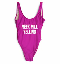 MEEK MILL YELLING bodysuit swimwear one piece suits bathing suit beachwear high cut women sexy Open Low Back bodysuit Jumpsuits 2024 - buy cheap