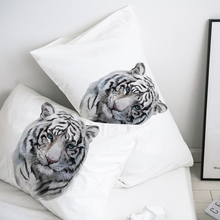 3D HD Custom Pillow Case,2PCS Pillowcase 50x70/50x75/50x80/70x70,Decorative Pillow Cover Animal White tiger,Bedding Drop ship 2024 - buy cheap