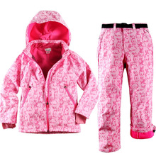 2019 Winter Children Kids girl boy outdoor skiing Snow suits jacket+pants set  windproof waterproof brand ski jackets pantssuits 2024 - buy cheap