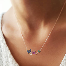 SHUANGR Fashion Elephant Heart Pendant Necklace Minimalist Animal Butterfly Collier For Women Jewelry 2024 - buy cheap