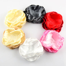 120pcs/lot 24 Color U Pick 3.15" Layered Burned Satin Fabric Rose Flower Applique Wholesale Supply Hair Accessories TH12 2024 - buy cheap