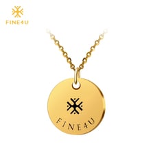 2018 New FINE4U N042 Disc Pendant Necklace 316L Stainless Steel Chain Necklaces For Women 3 Choices Fashion Necklaces 2024 - buy cheap