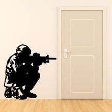 Mural militar de soldado del ejército para pared, pegatina de vinilo para guardería, dormitorio, Mural de pared decorativo artístico, calcomanías de D-227, Envío Gratis 2024 - compra barato