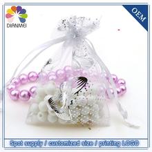 Wholesale 100pcs/lot 7x9cm White Butterfly Christmas Wedding Organza Voile Gift Packaging Bags & Pouches Tulle Candy Packages 2024 - buy cheap