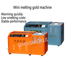 Mini forno de fusão de ouro fundido, 220v, 3kw, máquina de derretimento em ouro, frequência média, 1kg 2024 - compre barato