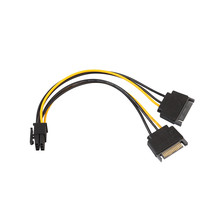 Кабель адаптера питания SATA 15 Pin папа к PCI-E PCI Express 6Pin видео карта кабель адаптера питания Прямая поставка l126 #2 2024 - купить недорого