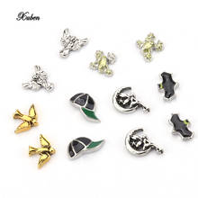 Xuben floating charms bracelet box mini 6 style cap/Frog / bats / moon / angel / bird pendant 2024 - buy cheap